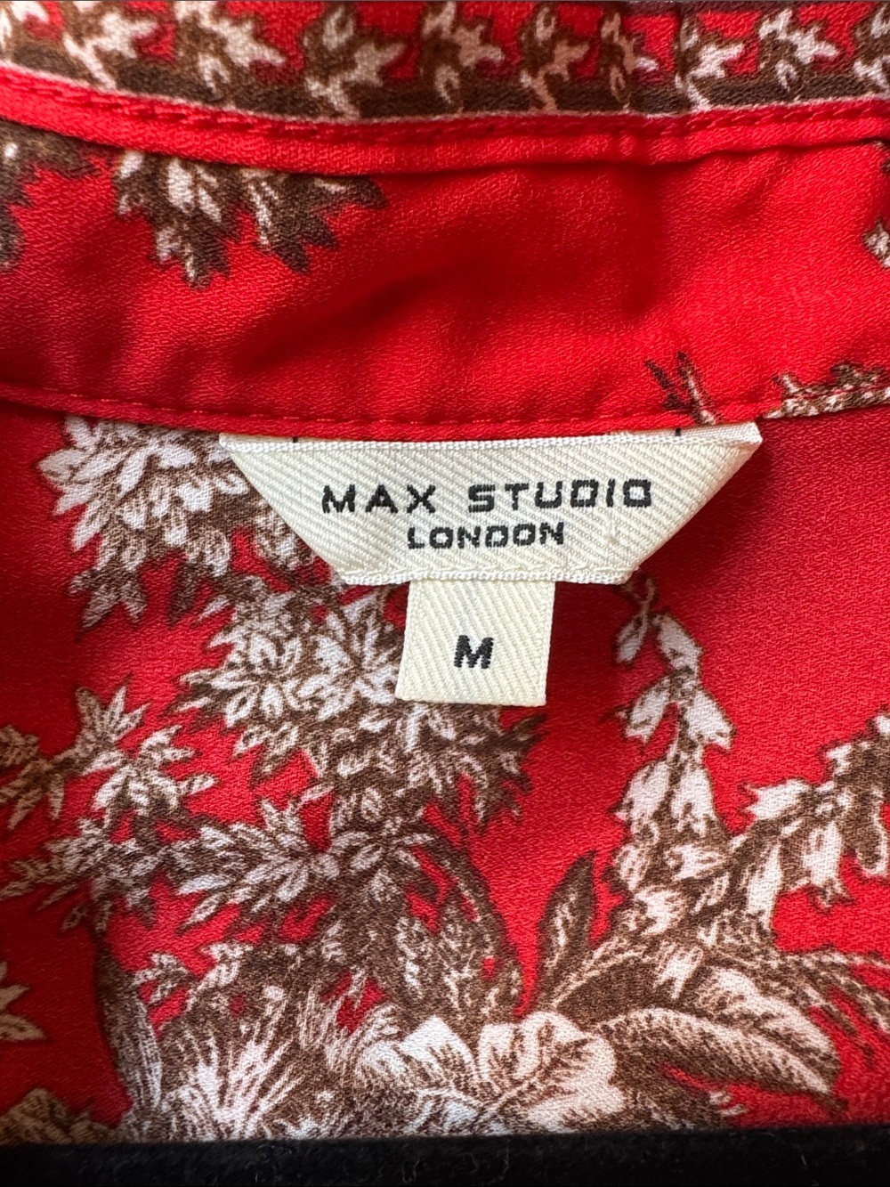 Max Studio Red Floral Tiered Maxi Dress - Picture 4 of 4